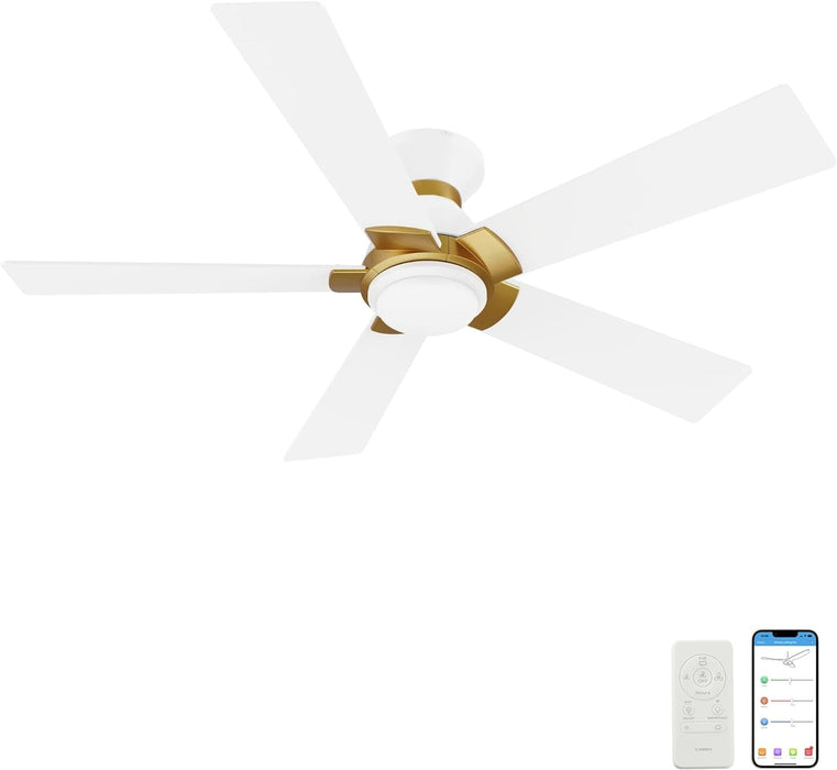 52 in. Black Gold Smart Wi-Fi LED Ceiling Fan and Light, Smart Fans with Remote and APP Control, Compatible with Alexa Google Assistant Siri Shortcut-17-ErisView