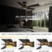 52 in. Black Gold Smart Wi-Fi LED Ceiling Fan and Light, Smart Fans with Remote and APP Control, Compatible with Alexa Google Assistant Siri Shortcut-4-ErisView