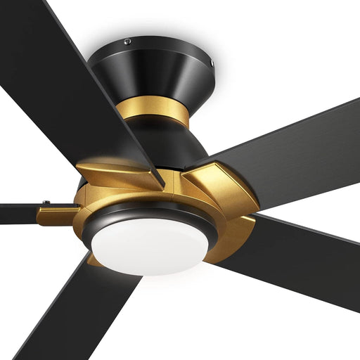52 in. Black Gold Smart Wi-Fi LED Ceiling Fan and Light, Smart Fans with Remote and APP Control, Compatible with Alexa Google Assistant Siri Shortcut-1-ErisView