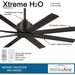 52 in. Black Indoor Outdoor Ceiling Fans without Lights, Ceiling Fan with Remote-2-ErisView
