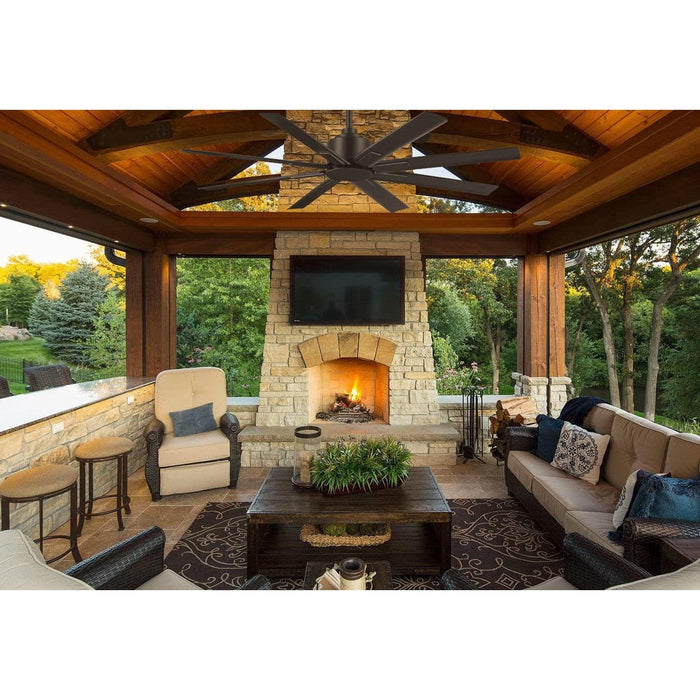 52 in. Black Indoor Outdoor Ceiling Fans without Lights, Ceiling Fan with Remote-6-ErisView