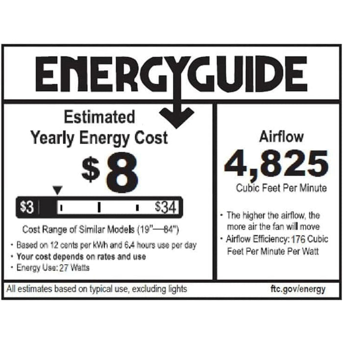 52 in. Black Indoor Outdoor Ceiling Fans without Lights, Ceiling Fan with Remote-8-ErisView