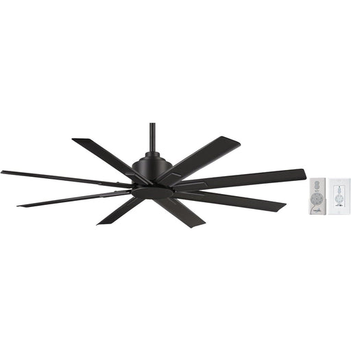 52 in. Black Indoor Outdoor Ceiling Fans without Lights, Ceiling Fan with Remote-1-ErisView