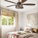52 in. Black Industrial Caged Ceiling Fan for Bedroom Living Room Kitchen, 5 Blade Farmhouse Ceiling Fan with Lights Remote, Reversible Quiet Ceiling Fans-15-ErisView