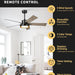 52 in. Black Industrial Remote Control Ceiling Fan and Light, LED Reversible Ceiling Fan, Wood Living Room Ceiling Fan-2-ErisView
