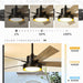 52 in. Black Industrial Remote Control Ceiling Fan and Light, LED Reversible Ceiling Fan, Wood Living Room Ceiling Fan-3-ErisView