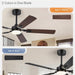 52 in. Black Modern Ceiling Fan, Farmhouse Indoor Outdoor Ceiling Fan with Light and Remote, Quiet Ceiling Fans with Bright LED Light-3-ErisView