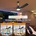 52 in. Black Modern Ceiling Fan with Dimmable LED Light, Farmhouse Wood Ceiling Fan with Light for Patio Gazebo, Simple Ceiling Fan-4-ErisView