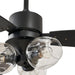 52 in. Black Modern Ceiling Fan with Light and Remote Control, 3 Blades Reversible Ceiling Fan-3-ErisView
