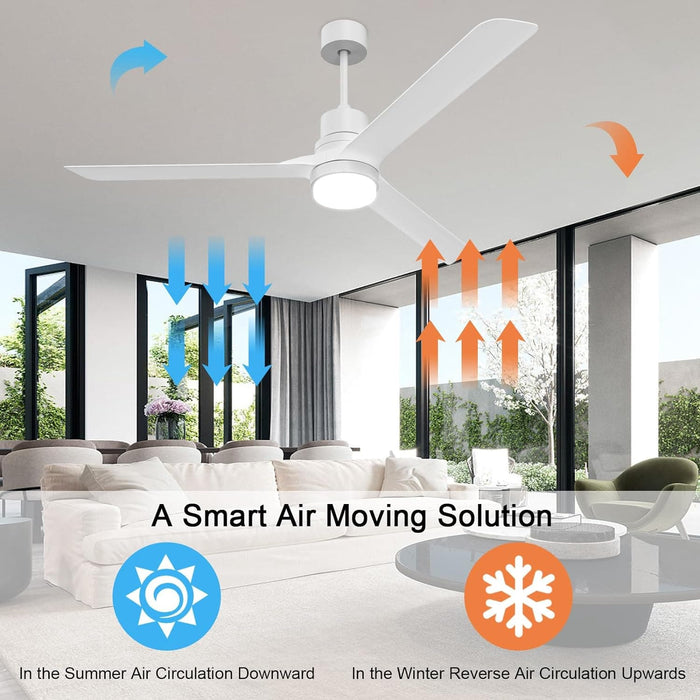 52 in. Black Modern Reversible DC Ceiling Fan, Remote Control Ceiling Fan and Light, Indoor Outdoor Ceiling Fan for Patio Living Room Bedroom-11-ErisView
