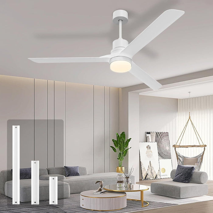 52 in. Black Modern Reversible DC Ceiling Fan, Remote Control Ceiling Fan and Light, Indoor Outdoor Ceiling Fan for Patio Living Room Bedroom-8-ErisView
