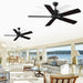 52 in. Black Outdoor Ceiling Fan NO Light for Bedroom Living Room, Remote Control Fan, Stylish Ceiling Fans, 5 Blade Outdoor Patio Fans-2-ErisView