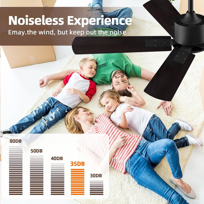52 in. Black Outdoor Ceiling Fan NO Light for Bedroom Living Room, Remote Control Fan, Stylish Ceiling Fans, 5 Blade Outdoor Patio Fans-4-ErisView