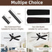 52 in. Black Outdoor Ceiling Fan NO Light for Bedroom Living Room, Remote Control Fan, Stylish Ceiling Fans, 5 Blade Outdoor Patio Fans-5-ErisView