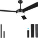 52 in. Black Outdoor Ceiling Fans with Light and Remote, Modern Indoor Outdoor Ceiling Fans, Reversible Quiet Ceiling Fans -1-ErisView