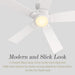 52 in. Black Outdoor Fan, Gold Smart Wi-Fi LED Ceiling Fan with Remote, Compatible with Alexa Google Assistant Siri Shortcut APP Control -15-ErisView