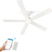 52 in. Black Outdoor Fan, Gold Smart Wi-Fi LED Ceiling Fan with Remote, Compatible with Alexa Google Assistant Siri Shortcut APP Control -16-ErisView