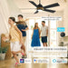 52 in. Black Outdoor Fan, Gold Smart Wi-Fi LED Ceiling Fan with Remote, Compatible with Alexa Google Assistant Siri Shortcut APP Control -2-ErisView