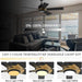 52 in. Black Outdoor Fan, Gold Smart Wi-Fi LED Ceiling Fan with Remote, Compatible with Alexa Google Assistant Siri Shortcut APP Control -3-ErisView