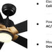 52 in. Black Outdoor Fan, Gold Smart Wi-Fi LED Ceiling Fan with Remote, Compatible with Alexa Google Assistant Siri Shortcut APP Control -8-ErisView