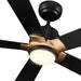 52 in. Black Outdoor Fan, Gold Smart Wi-Fi LED Ceiling Fan with Remote, Compatible with Alexa Google Assistant Siri Shortcut APP Control -1-ErisView
