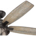 52 in. Black Outdoor Fan, Indoor Ceiling Fans with LED Light and Remote, Hugger Ceiling Fan with Light-7-ErisView