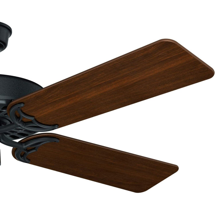 52 in. Black Outdoor Fan, Indoor Outdoor Ceiling Fans with Pull Chain Control, Hugger Ceiling Fans-10-ErisView