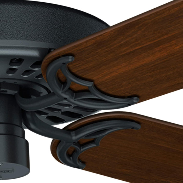 52 in. Black Outdoor Fan, Indoor Outdoor Ceiling Fans with Pull Chain Control, Hugger Ceiling Fans-8-ErisView