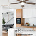 52 in. Black Remote Control Ceiling Fan and Light, Wood Reversible DC Ceiling Fan for Bedroom Living Room -14-ErisView