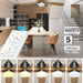 52 in. Black Remote Control Ceiling Fan and Light, Wood Reversible DC Ceiling Fan for Bedroom Living Room -17-ErisView