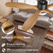 52 in. Black Remote Control Ceiling Fan and Light, Wood Reversible DC Ceiling Fan for Bedroom Living Room -18-ErisView