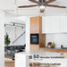 52 in. Black Remote Control Ceiling Fan and Light, Wood Reversible DC Ceiling Fan for Bedroom Living Room -7-ErisView