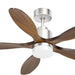 52 in. Black Remote Control Ceiling Fan and Light, Wood Reversible DC Ceiling Fan for Bedroom Living Room -8-ErisView