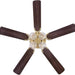 52 in. Brass Ceiling Fan, Indoor Ceiling Fan with Light, Flush Mount Brass Ceiling Fan-4-ErisView