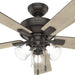 52 in. Bronze Ceiling Fan, Ceiling Fan with LED Light Kit and Pull Chain, Hugger Ceiling Fan with Light-8-ErisView