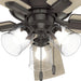 52 in. Bronze Ceiling Fan, Ceiling Fan with LED Light Kit and Pull Chain, Hugger Ceiling Fan with Light-9-ErisView