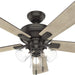 52 in. Bronze Ceiling Fan, Ceiling Fan with LED Light Kit and Pull Chain, Hugger Ceiling Fan with Light-1-ErisView