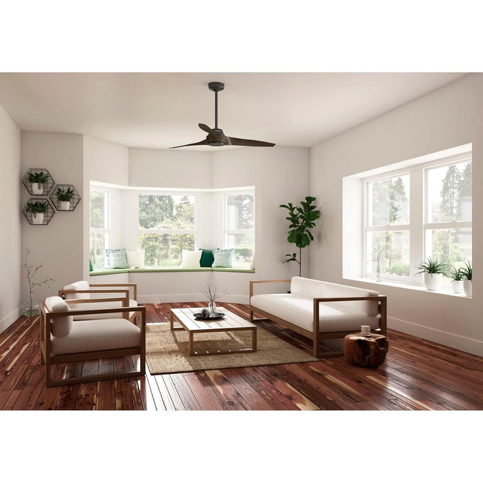 52 in. Bronze Ceiling Fan, Hugger Ceiling Fans, Wood Fans-6-ErisView