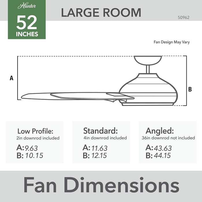 52 in. Bronze Ceiling Fan, Hugger Ceiling Fans, Wood Fans-9-ErisView