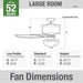52 in. Bronze Ceiling Fan, Indoor Ceiling Fan with LED Light and Pull Chain Control, Hugger Ceiling Fans-5-ErisView