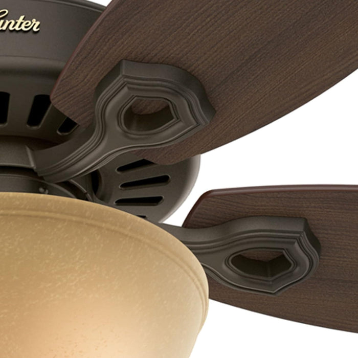 52 in. Bronze Ceiling Fan, Indoor Ceiling Fan with LED Light and Pull Chain Control, Hugger Ceiling Fans-7-ErisView
