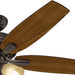 52 in. Bronze Ceiling Fan with LED Light Kit and Pull Chain, Ceiling Hugger Ceiling Fan with Light-10-ErisView