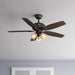 52 in. Bronze Ceiling Fan with LED Light Kit and Pull Chain, Ceiling Hugger Ceiling Fan with Light-3-ErisView