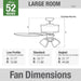 52 in. Bronze Ceiling Fan with LED Light Kit and Pull Chain, Ceiling Hugger Ceiling Fan with Light-5-ErisView