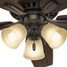 52 in. Bronze Ceiling Fan with LED Light Kit and Pull Chain, Ceiling Hugger Ceiling Fan with Light-6-ErisView