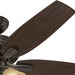 52 in. Bronze Ceiling Fan with LED Light Kit and Pull Chain, Ceiling Hugger Ceiling Fan with Light-9-ErisView