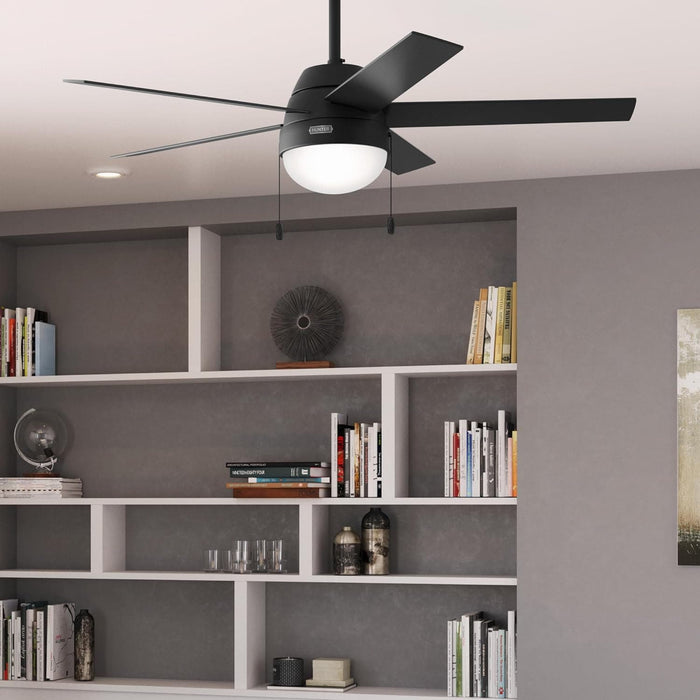 52 in. Bronze Unique Ceiling Fans with Lights Kit and Pull Chain, Hugger Ceiling Fan with Light-5-ErisView