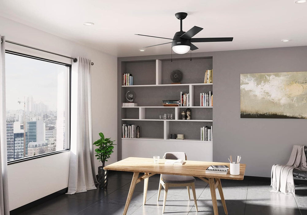 52 in. Bronze Unique Ceiling Fans with Lights Kit and Pull Chain, Hugger Ceiling Fan with Light-6-ErisView