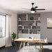 52 in. Bronze Unique Ceiling Fans with Lights Kit and Pull Chain, Hugger Ceiling Fan with Light-6-ErisView