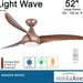 52 in. Brown Ceiling Fan with Low Profile Light and Remote Control-4-ErisView